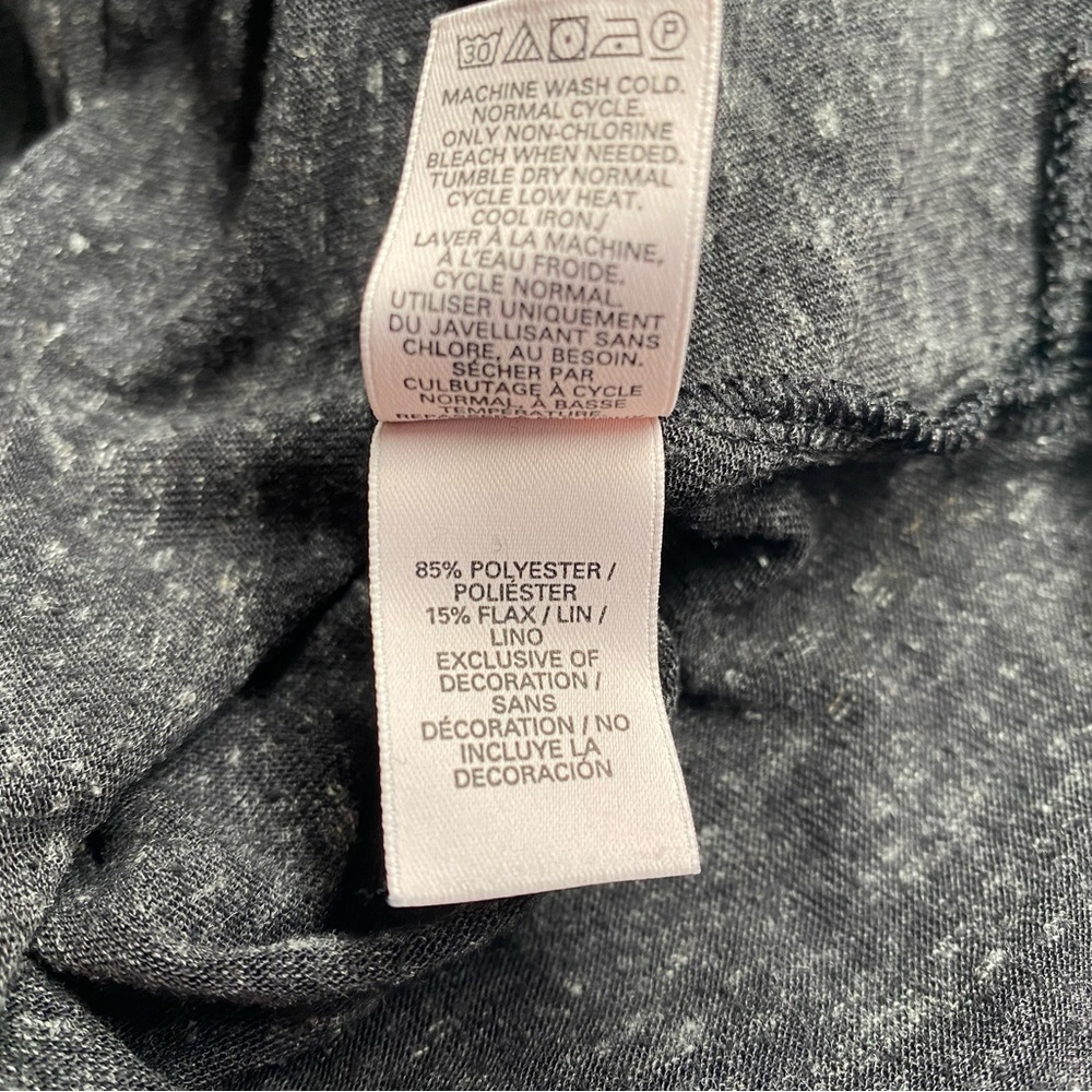 Victoria's Secret Sexy Black Heather V-Neck Quarter Button Down Top Lg Petite A - Picture 7 of 7